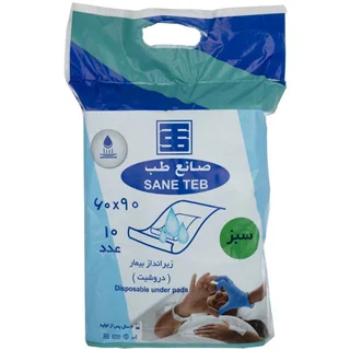 زیرانداز بهداشتی بیمار (دروشیت) 90*60 صانع طب هر بسته 10 عددی