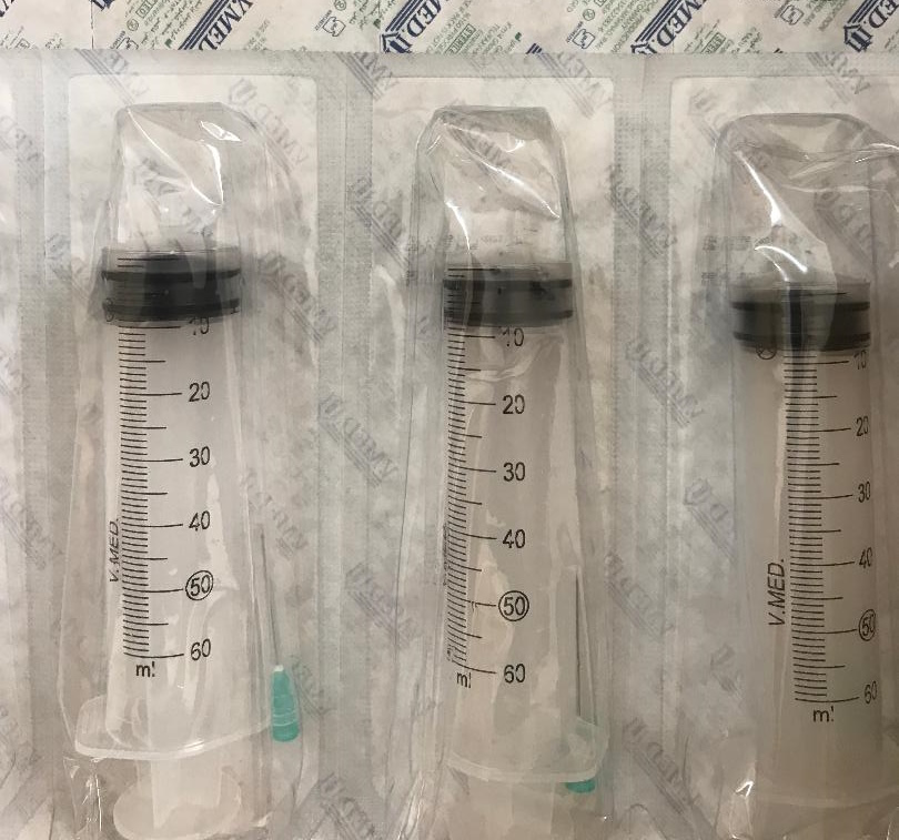 سرنگ ۵۰ سی سی سه تکه لوئر اسلیپ ورید V-MED