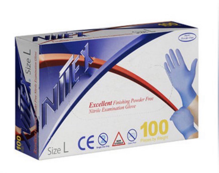 دستکش نیتریل NITEX حریر 100 عددی