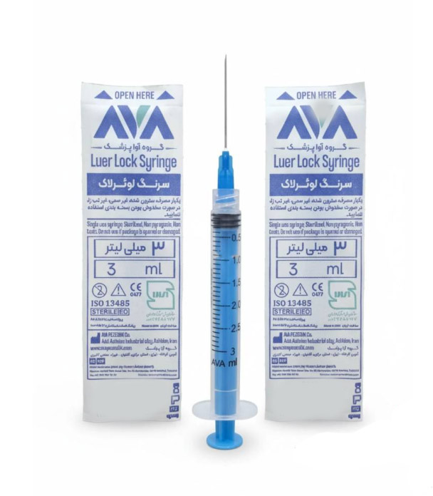 سرنگ آوا 3 سی سی پیچی (لوئرلاک) هربسته ۱۰۰ عددی