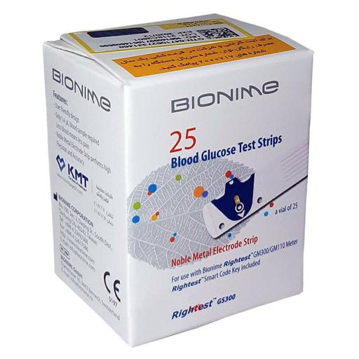 نوار تست قندخون بایونیم 25 عددی