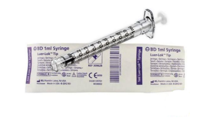 سرنگ شیشه ای لوئرلاک BD بی دی ۱ میل